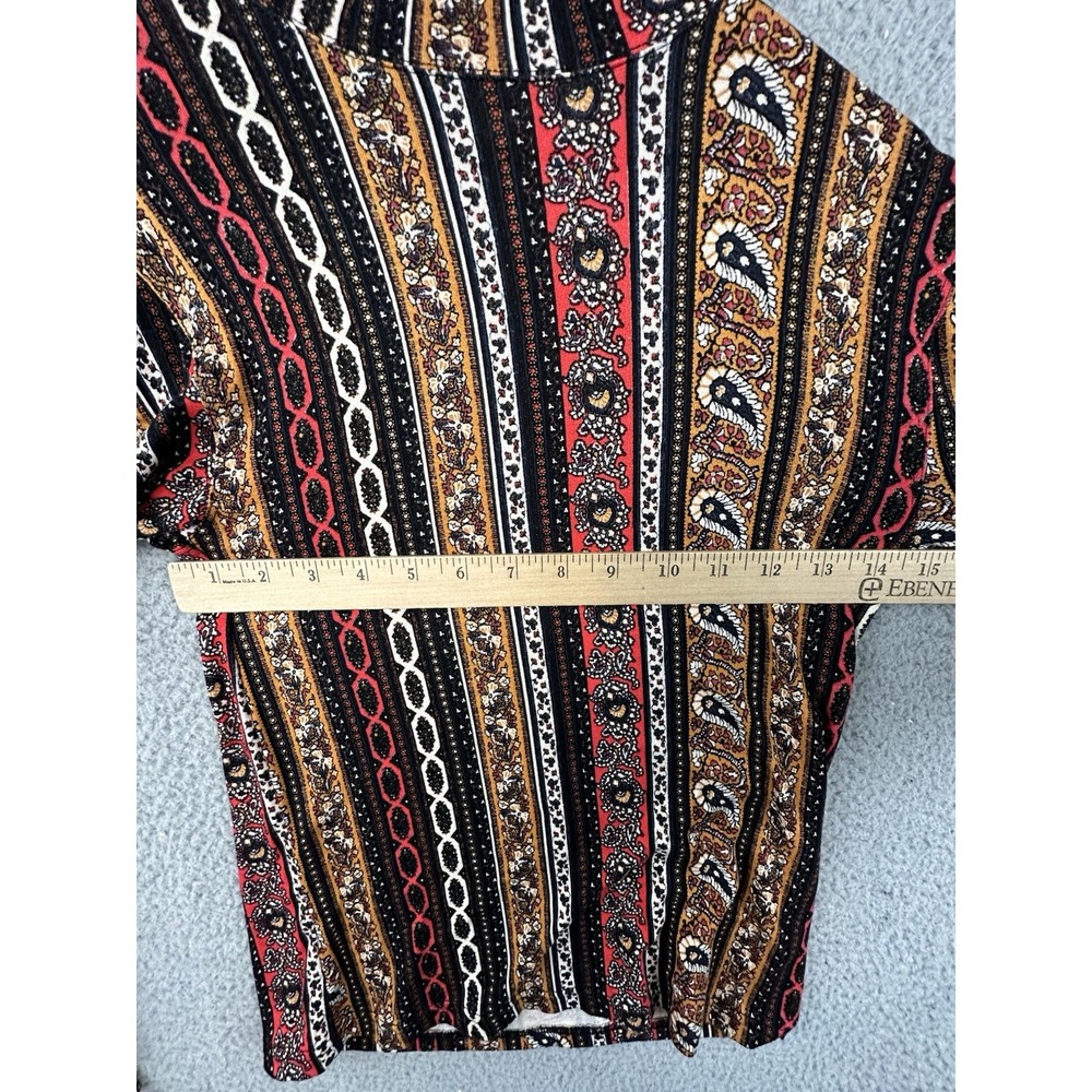 Free People Multicolor Striped Paisley Mock Neck Tunic - Picture 8 of 11